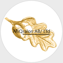 MiQralon AB logga i cirkel